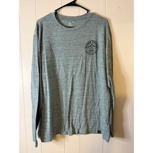 Alpine Design Mens XL Long Sleeve Heather Gray Graphic T-Shirt Mountain Logo